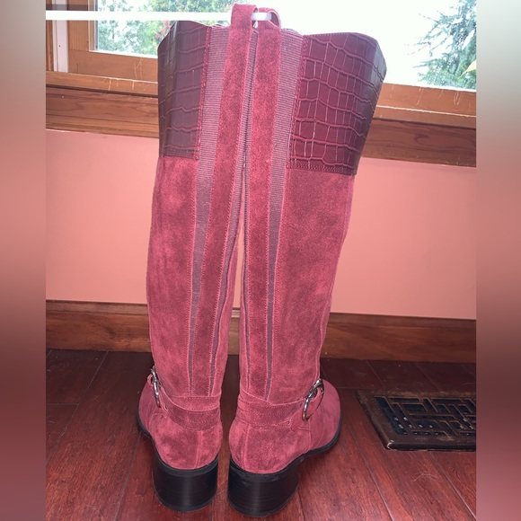 Marc Fisher Mid Calf Suede/leather Boot - Picture 5 of 13